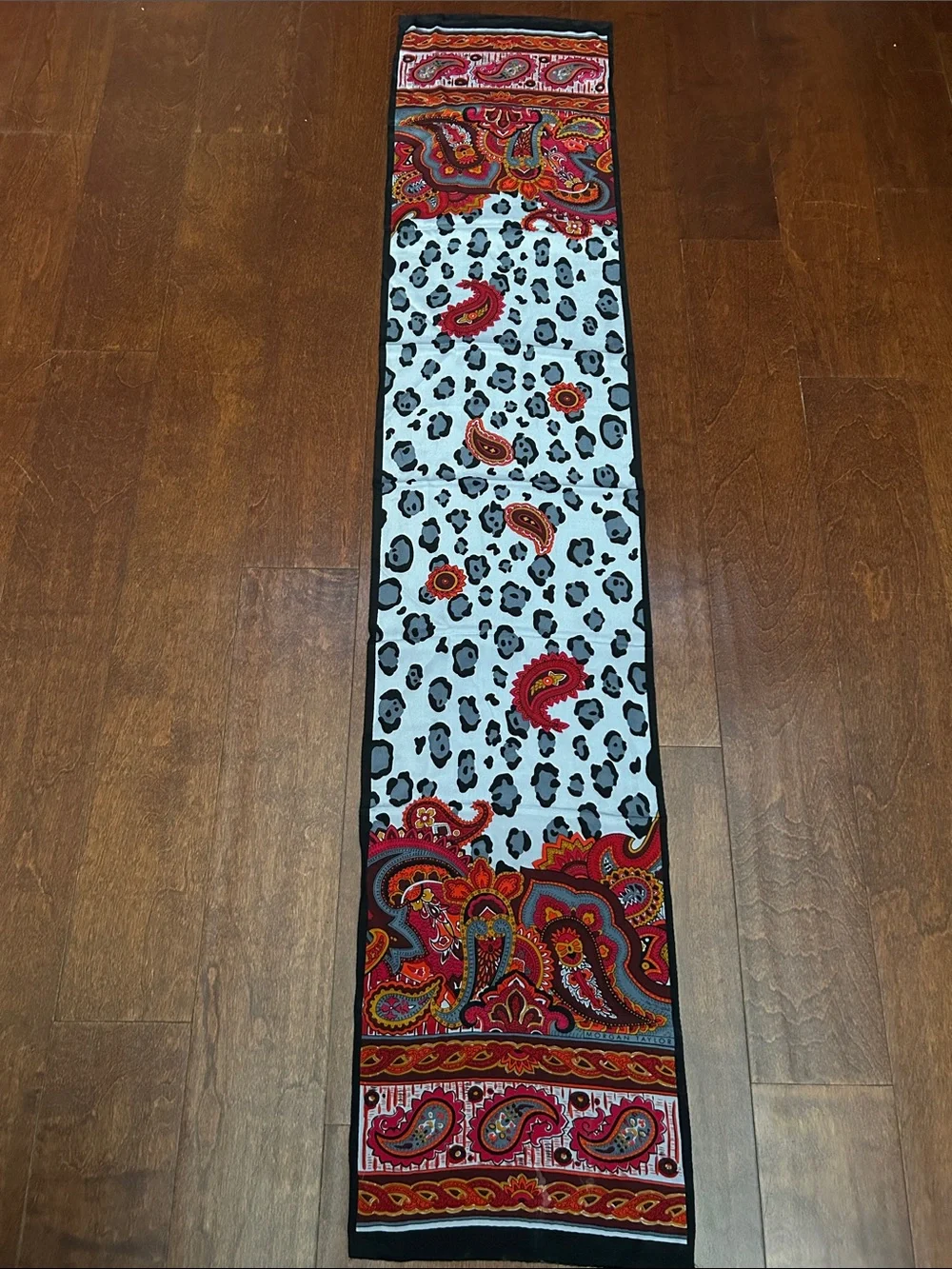 Morgan Taylor 100% Silk Paisley Print Scarf, Multicolored
